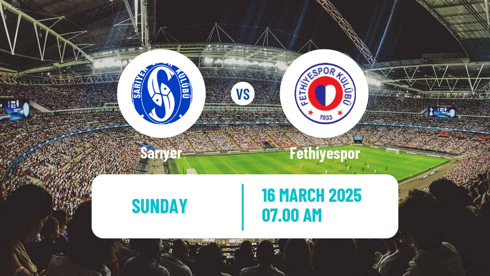 Soccer Turkish Second League White Group Sarıyer - Fethiyespor