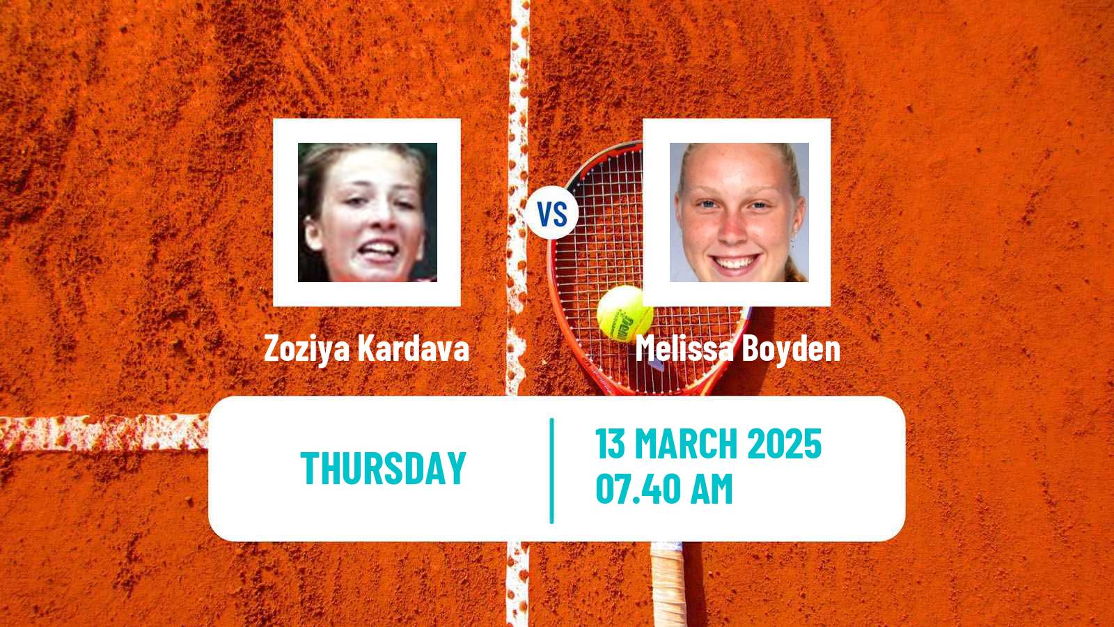 Tennis ITF W15 Sharm Elsheikh 7 Women Zoziya Kardava - Melissa Boyden