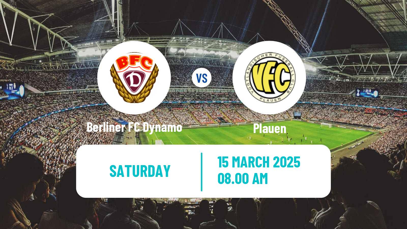 Soccer German Regionalliga Nordost Berliner FC Dynamo - Plauen