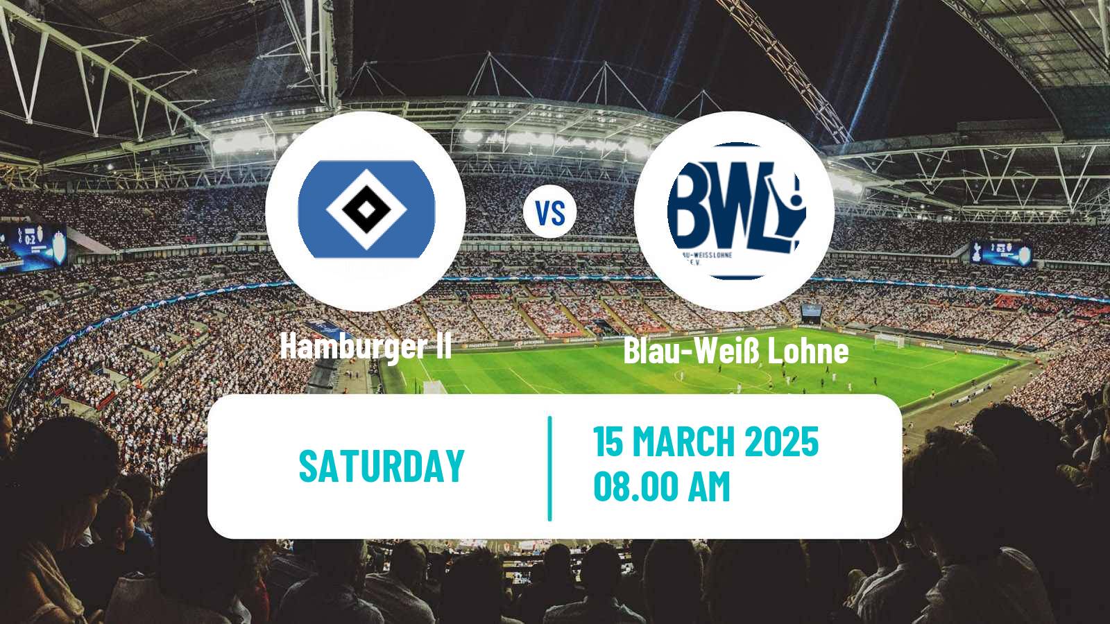 Soccer German Regionalliga North Hamburger II - Blau-Weiß Lohne