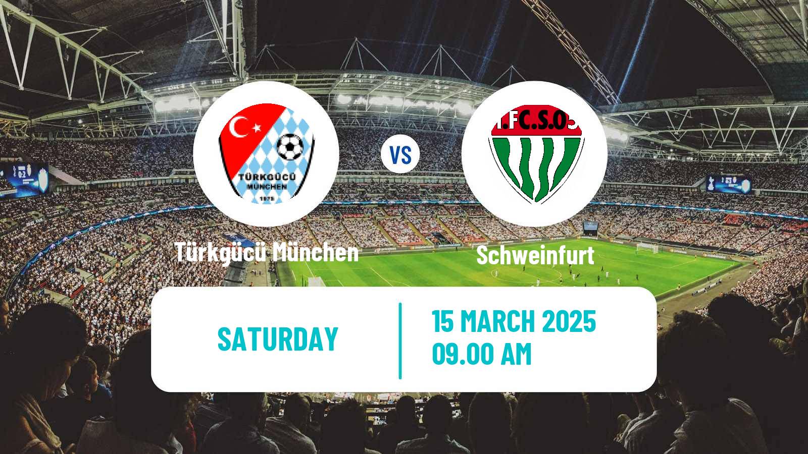 Soccer German Regionalliga Bayern Türkgücü München - Schweinfurt