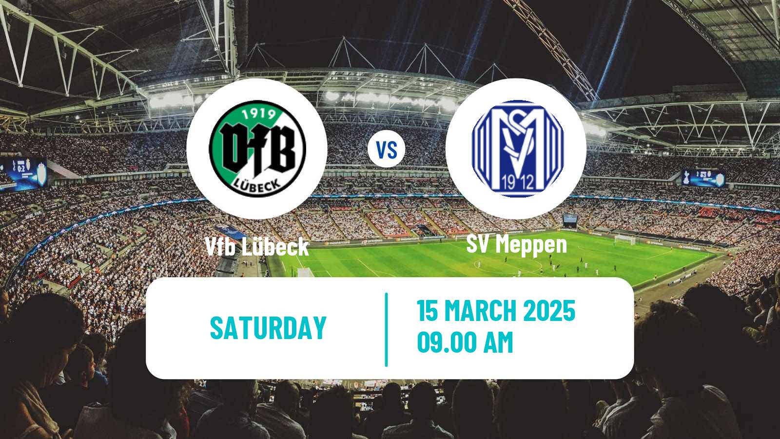 Soccer German Regionalliga North Lübeck - Meppen