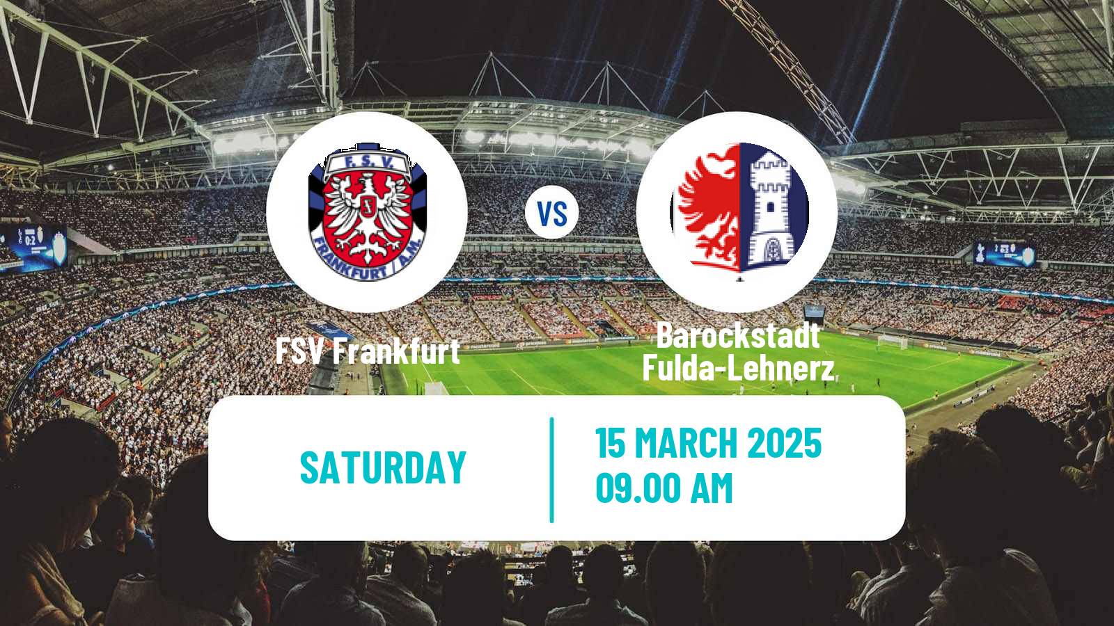 Soccer German Regionalliga Sudwest FSV Frankfurt - Barockstadt Fulda-Lehnerz