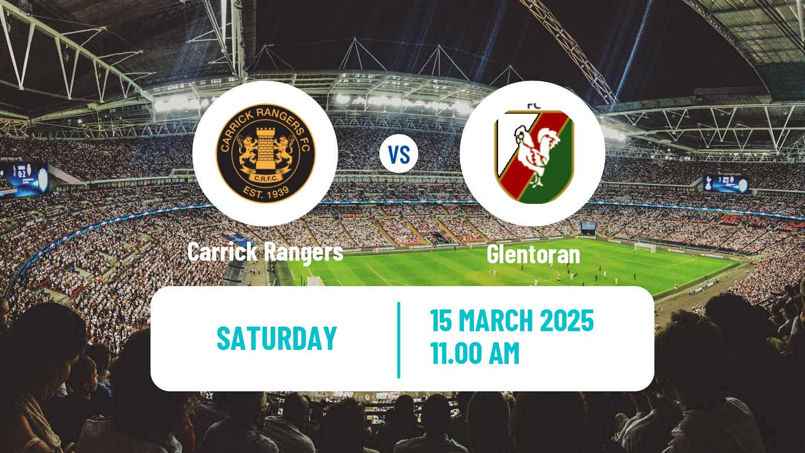 Soccer Northern Irish Premiership Carrick Rangers - Glentoran