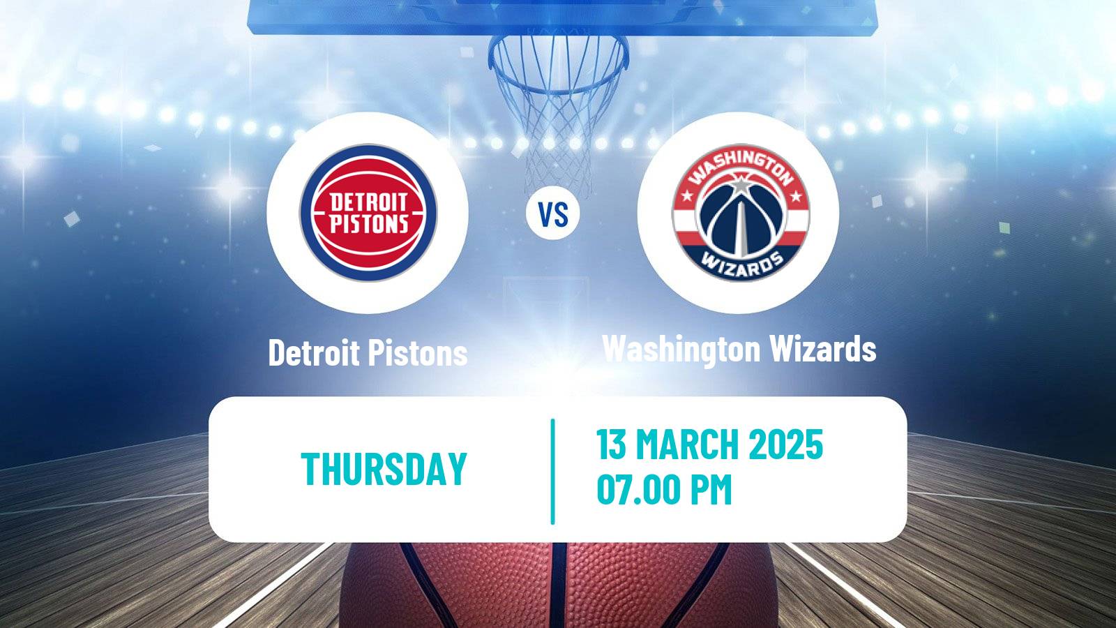 Basketball NBA Detroit Pistons - Washington Wizards
