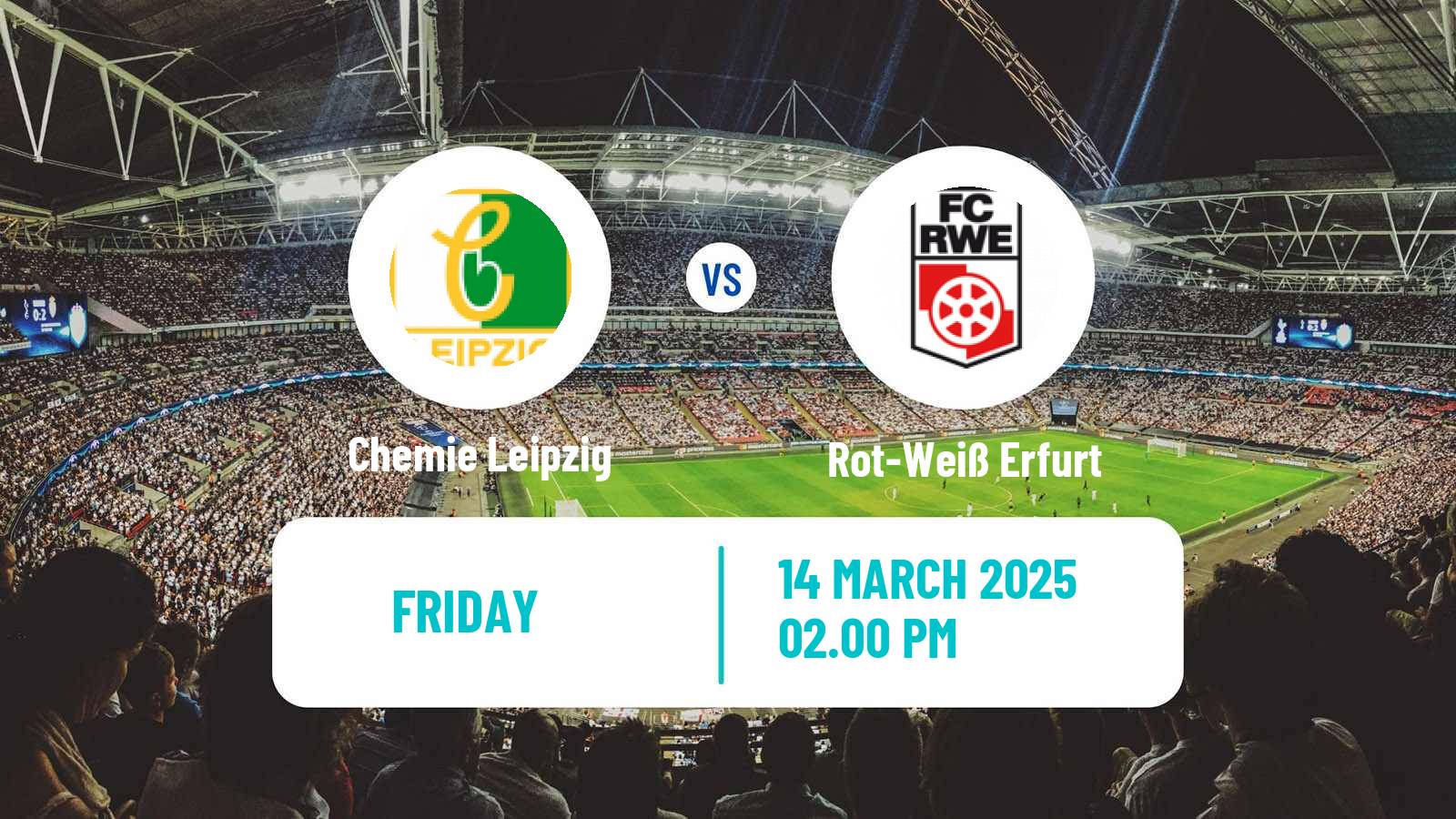 Soccer German Regionalliga Nordost Chemie Leipzig - Rot-Weiß Erfurt