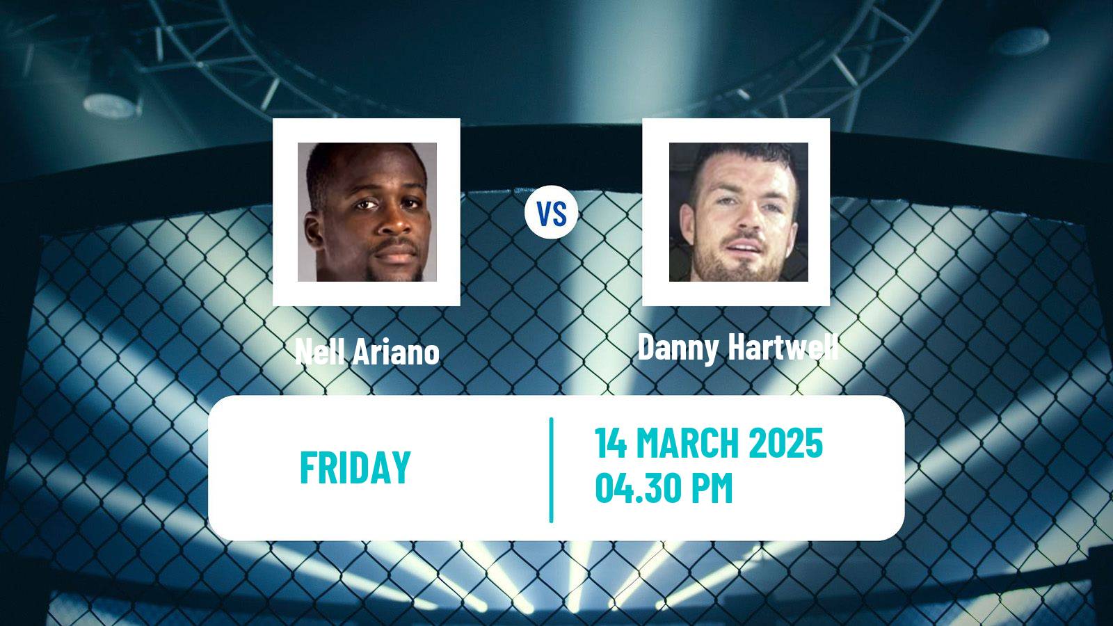 MMA Light Heavyweight Cage Warriors Men Nell Ariano - Danny Hartwell