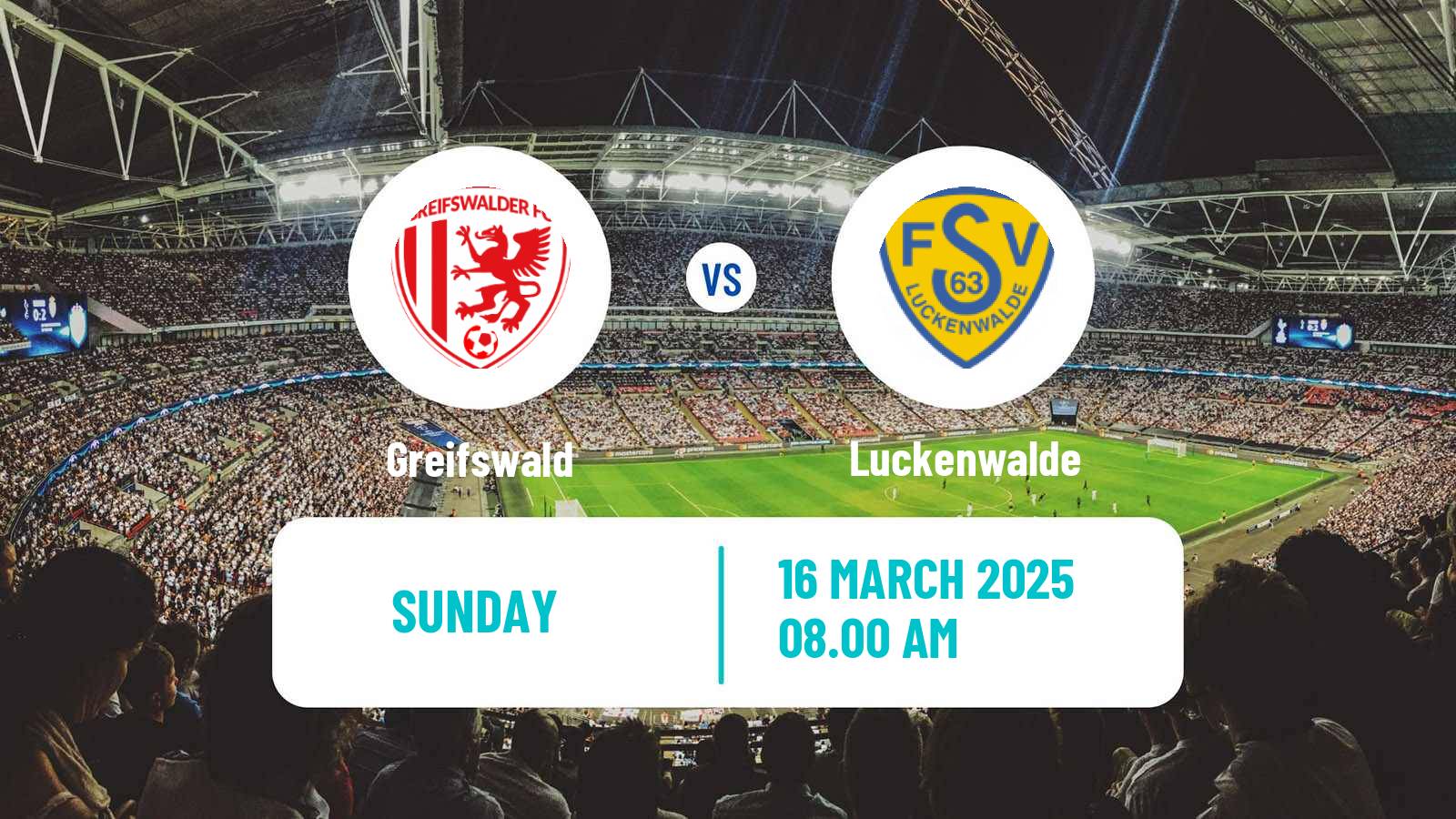 Soccer German Regionalliga Nordost Greifswald - Luckenwalde