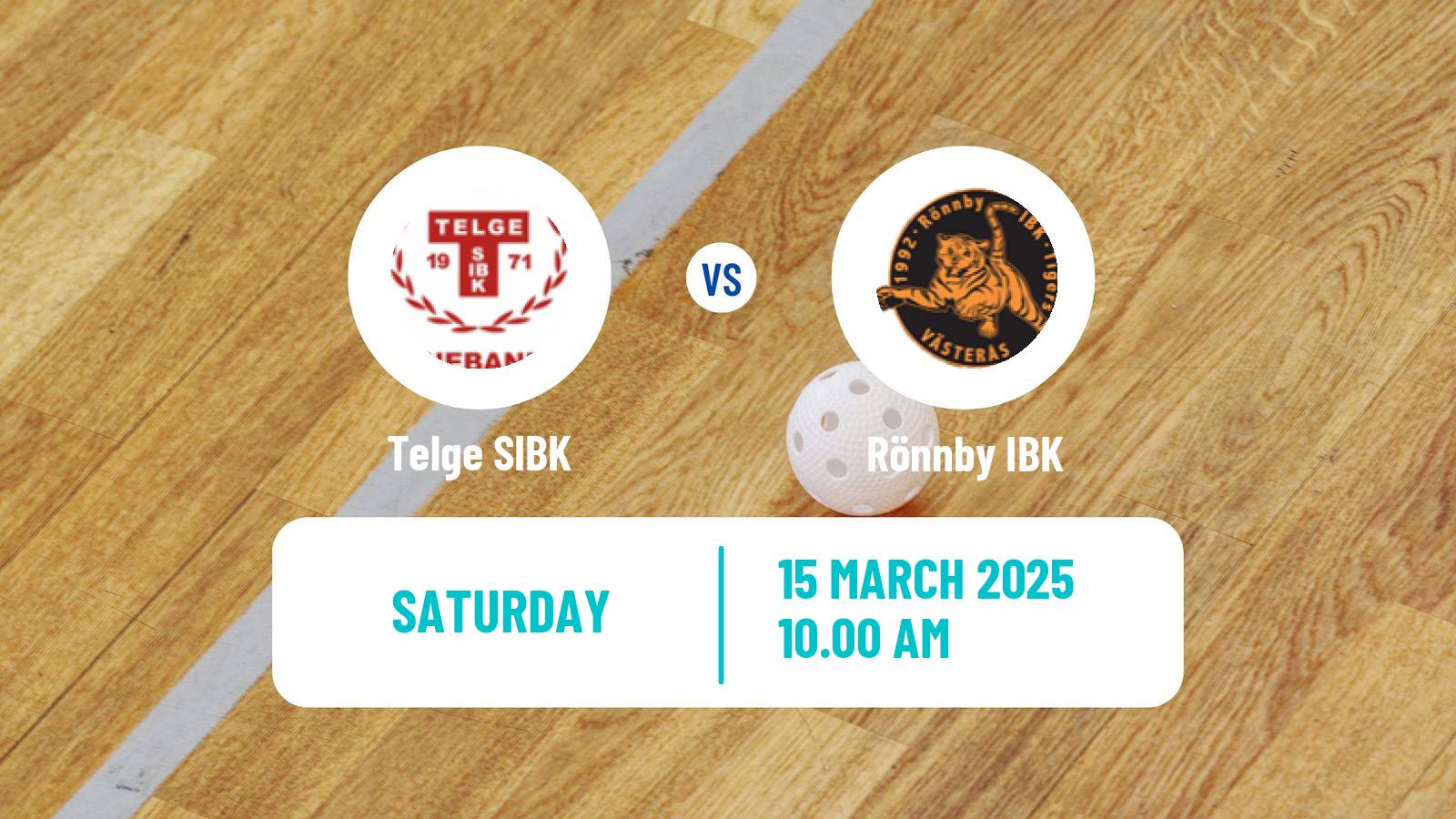 Floorball Swedish Superligan Floorball Women Telge - Rönnby IBK
