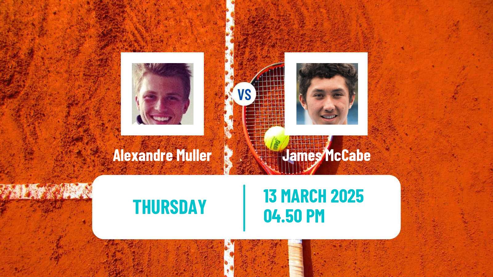 Tennis Cap Cana Challenger Men Alexandre Muller - James McCabe