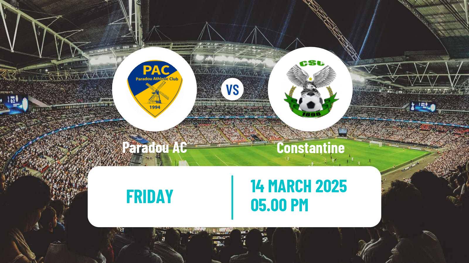 Soccer Algerian Ligue 1 Paradou - Constantine