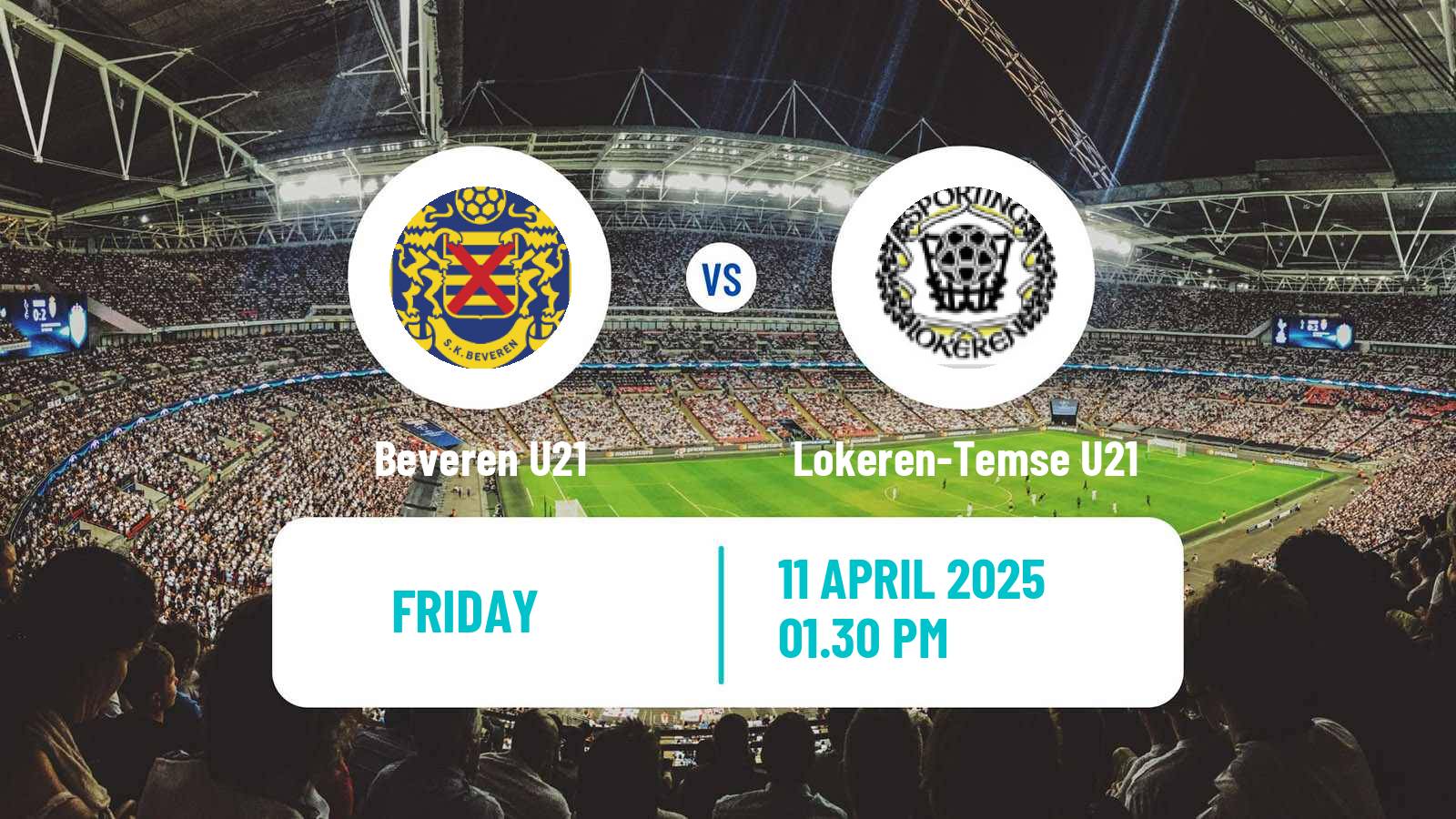 Football Belgian Pro League U21 Beveren U21 - Lokeren-Temse U21
