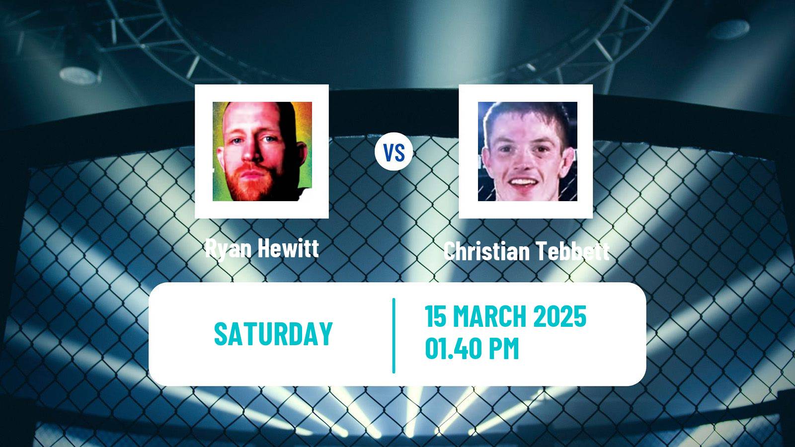 MMA Flyweight Cage Warriors Men Ryan Hewitt - Christian Tebbett