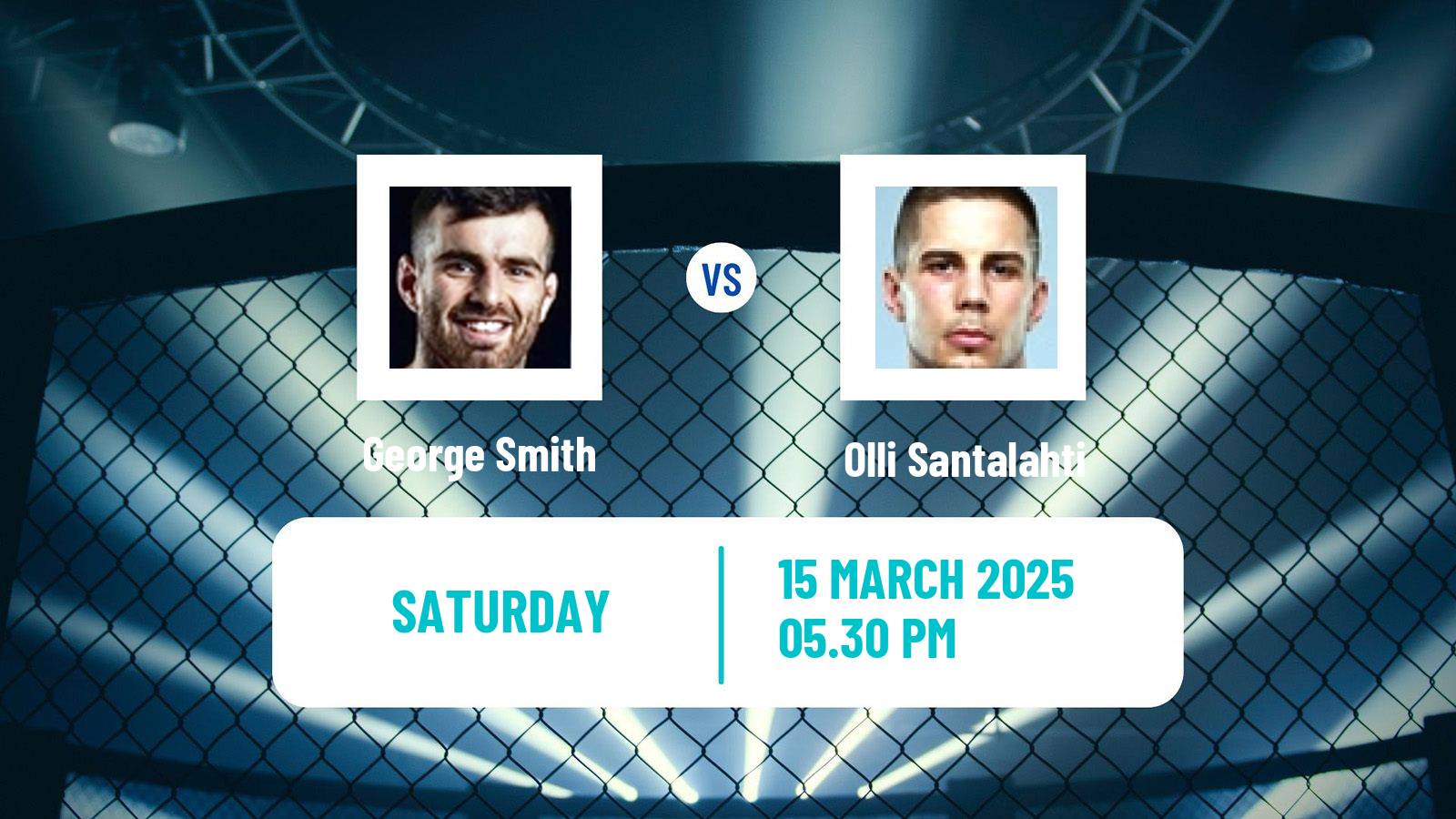 MMA Middleweight Cage Warriors Men George Smith - Olli Santalahti