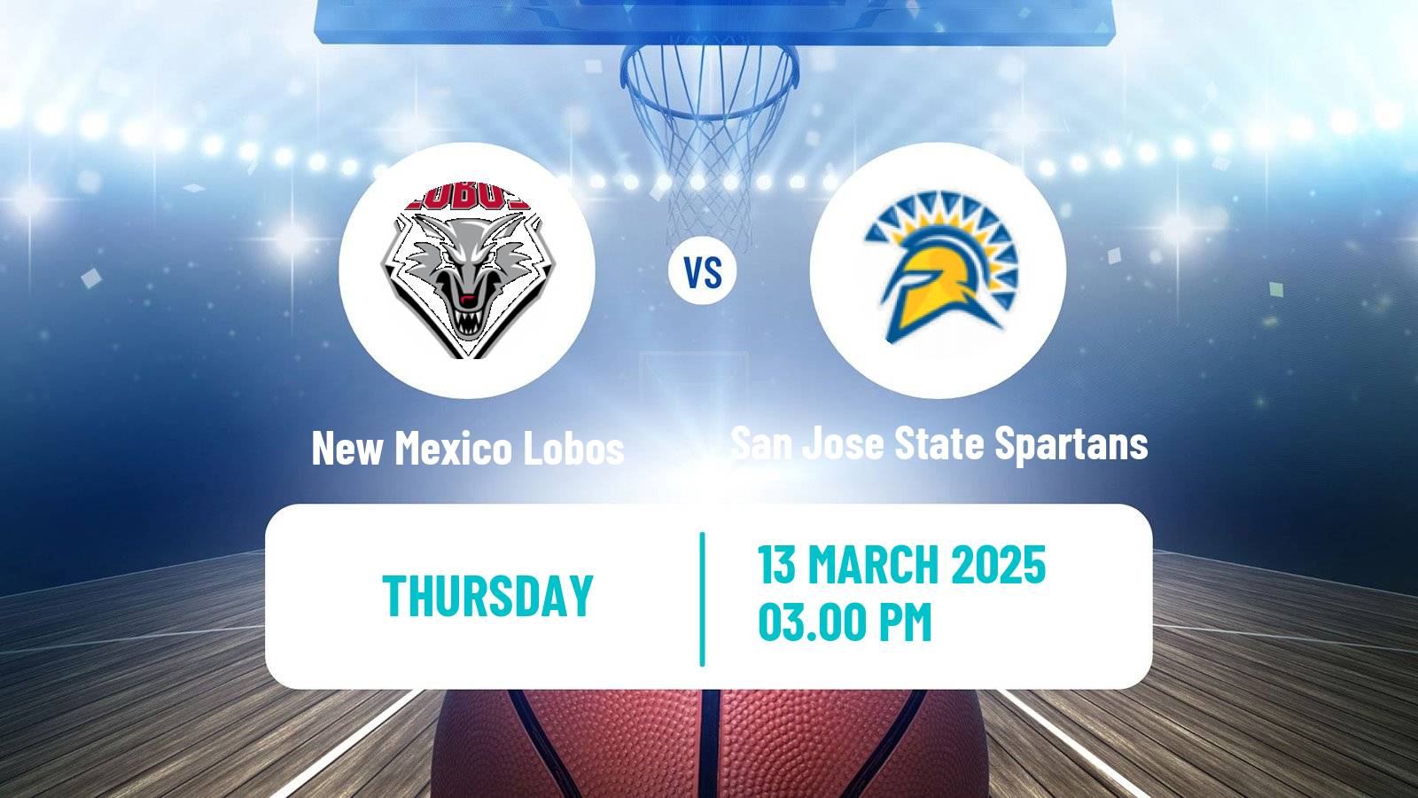 Basketball NCAA College Basketball New Mexico Lobos - San Jose State Spartans