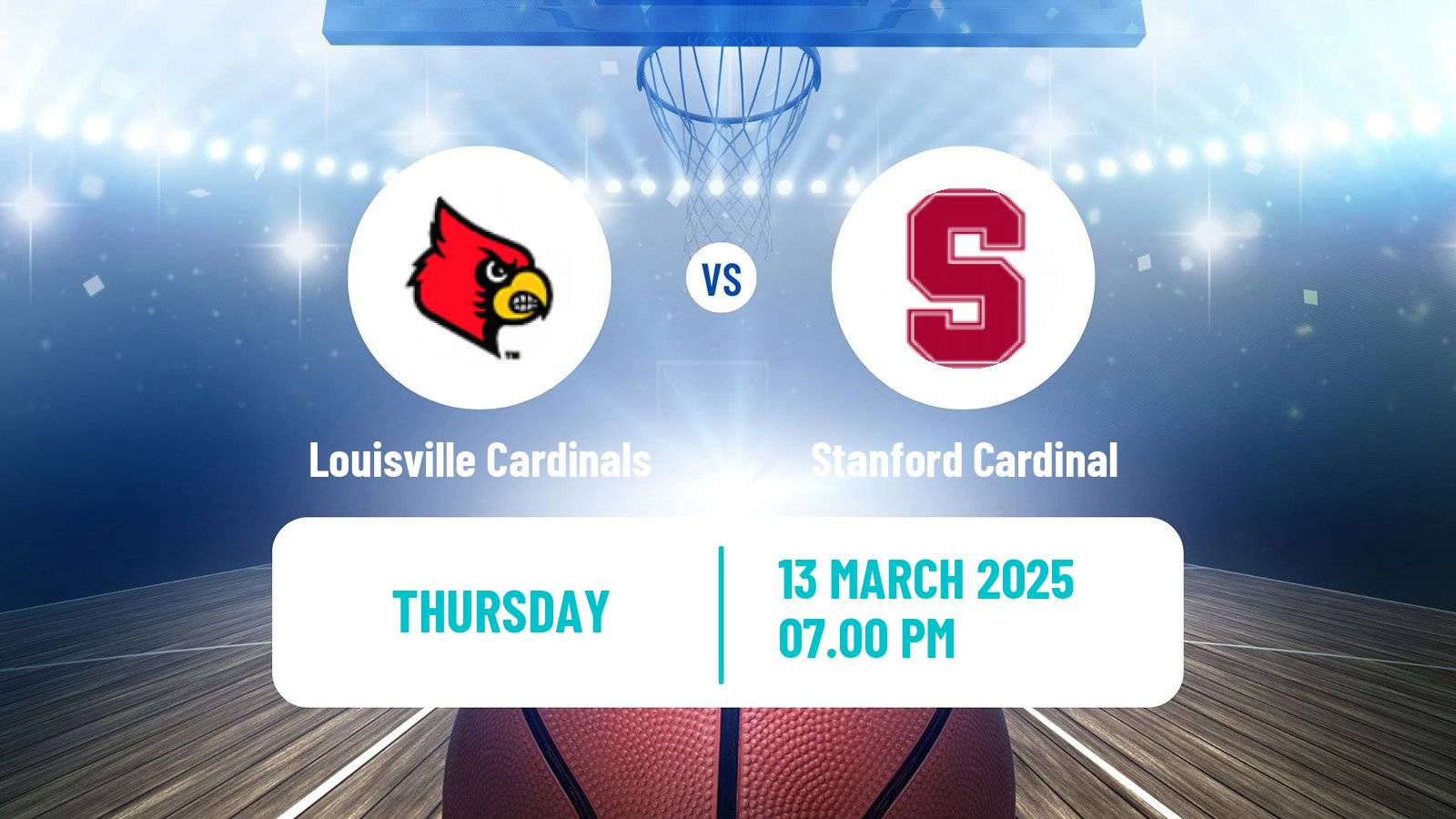 Basketball NCAA College Basketball Louisville Cardinals - Stanford Cardinal
