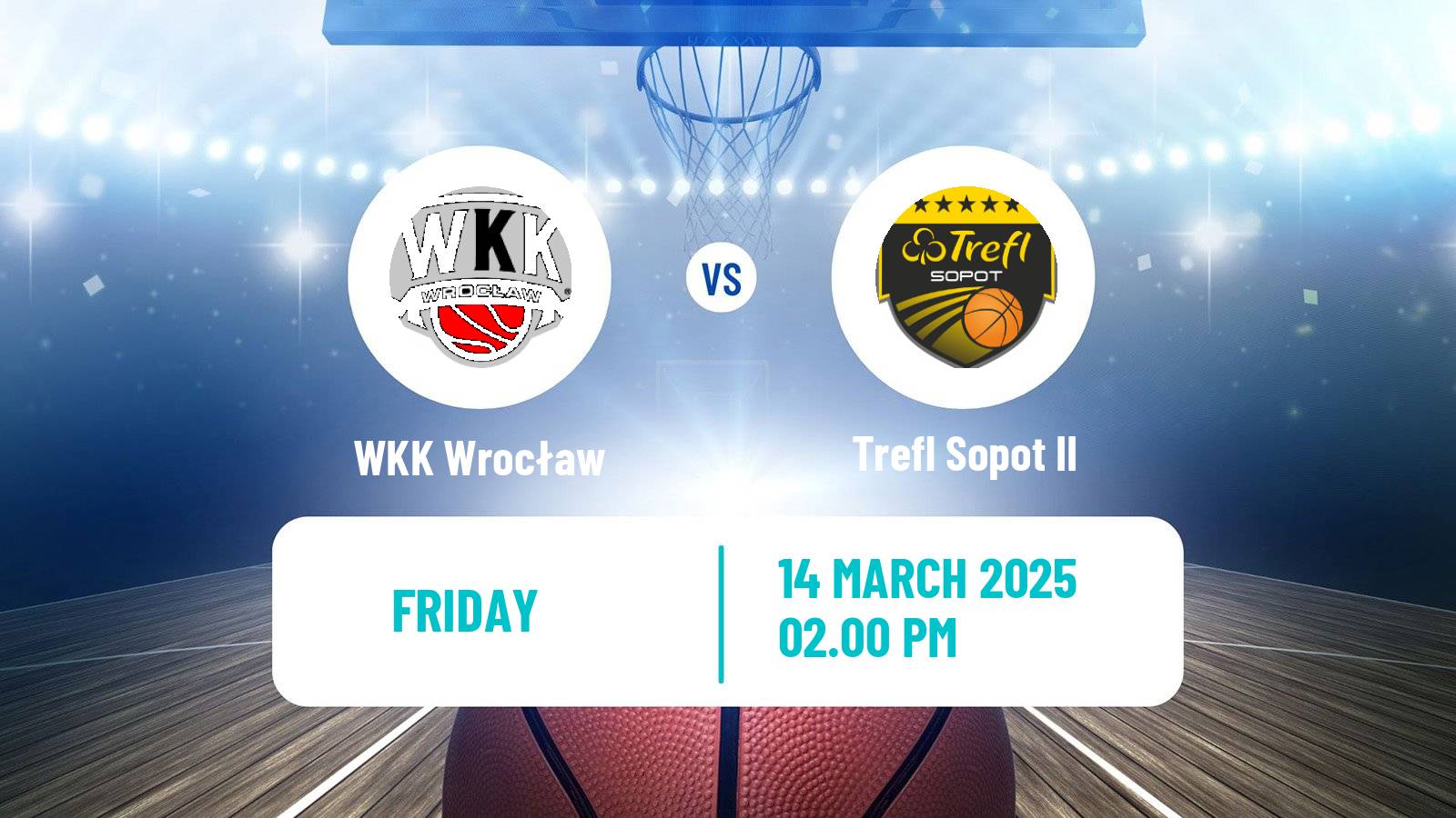 Basketball Polish 1 Liga Basketball WKK Wrocław - Trefl Sopot II