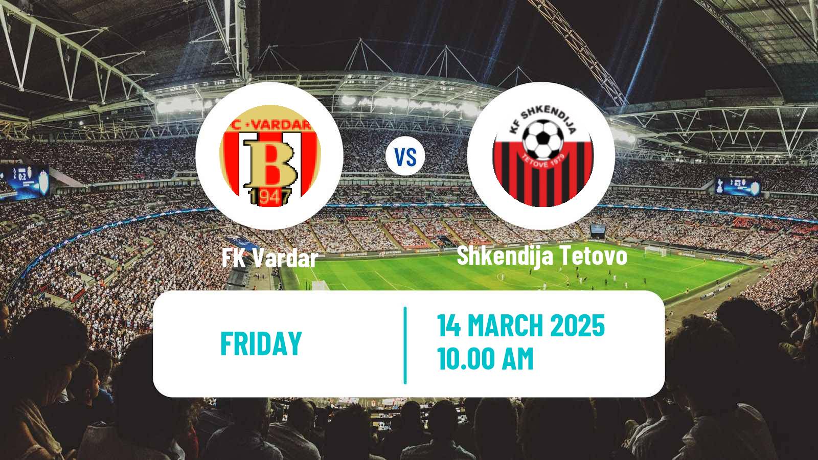 Soccer North Macedonian 1 MFL Vardar - Shkendija Tetovo