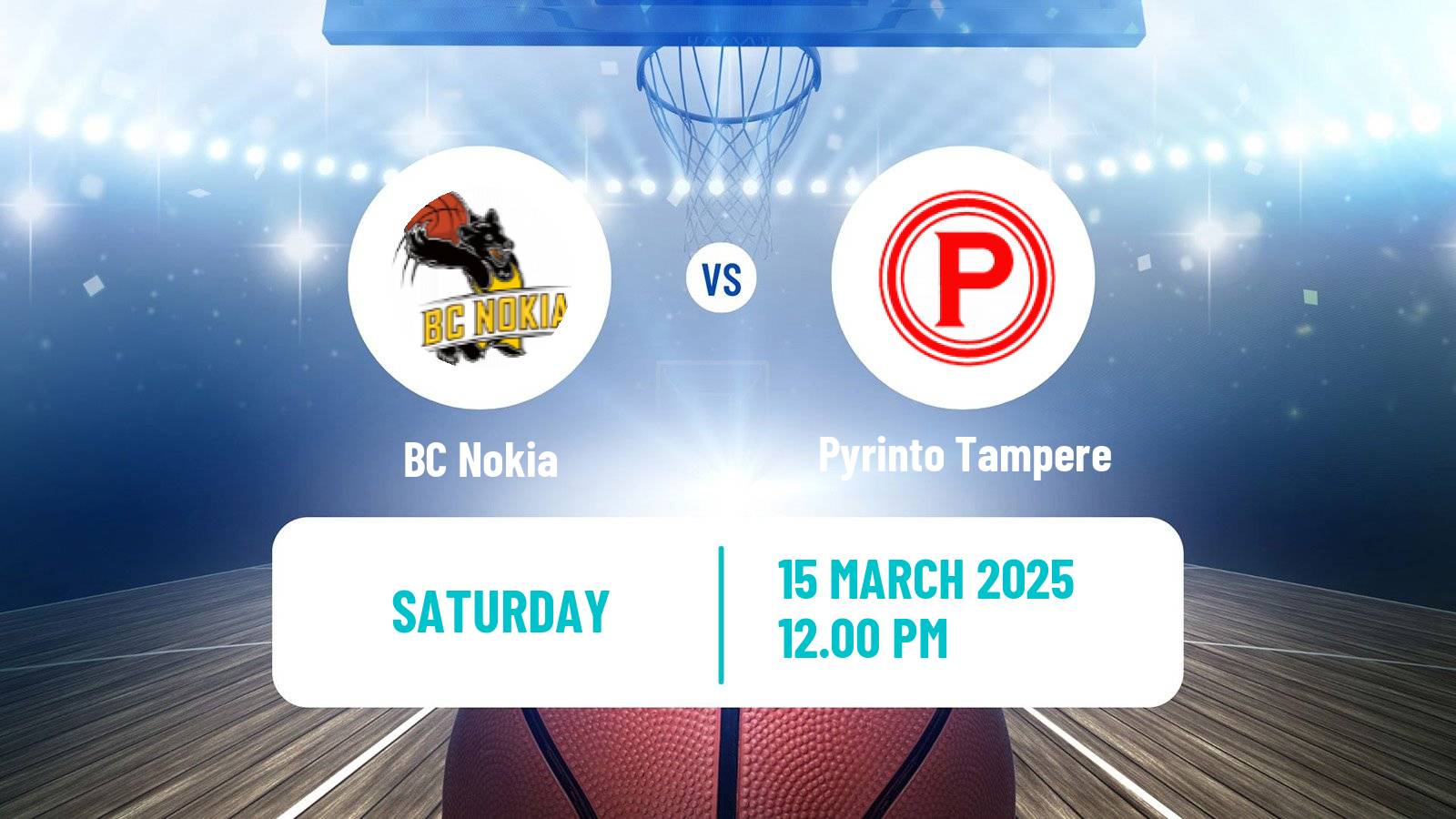 Basketball Finnish Korisliiga BC Nokia - Pyrinto Tampere