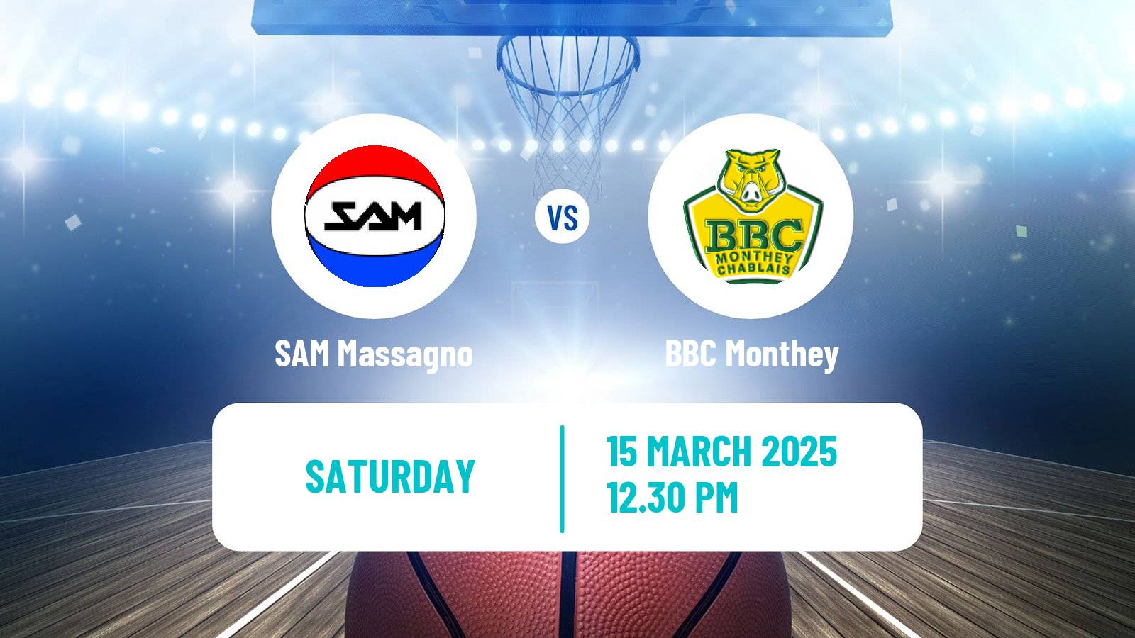 Basketball Swiss SB League Basketball SAM Massagno - Monthey