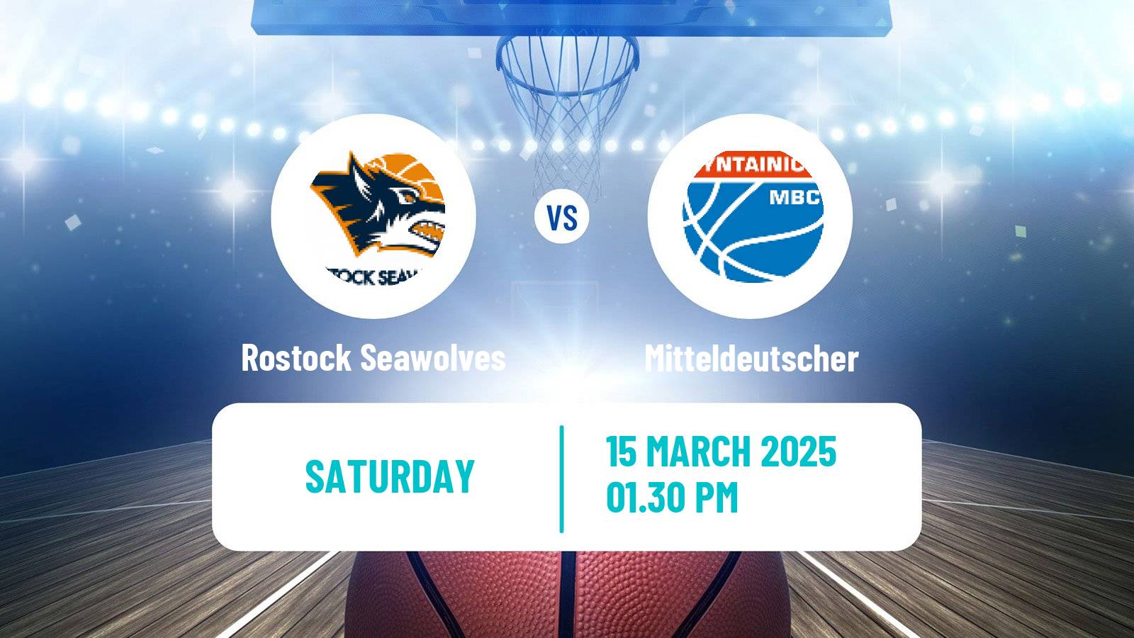 Basketball German BBL Rostock Seawolves - Mitteldeutscher