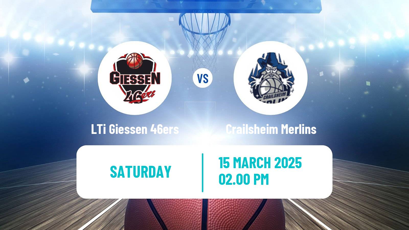 Basketball German Pro A Basketball LTi Giessen 46ers - Crailsheim Merlins