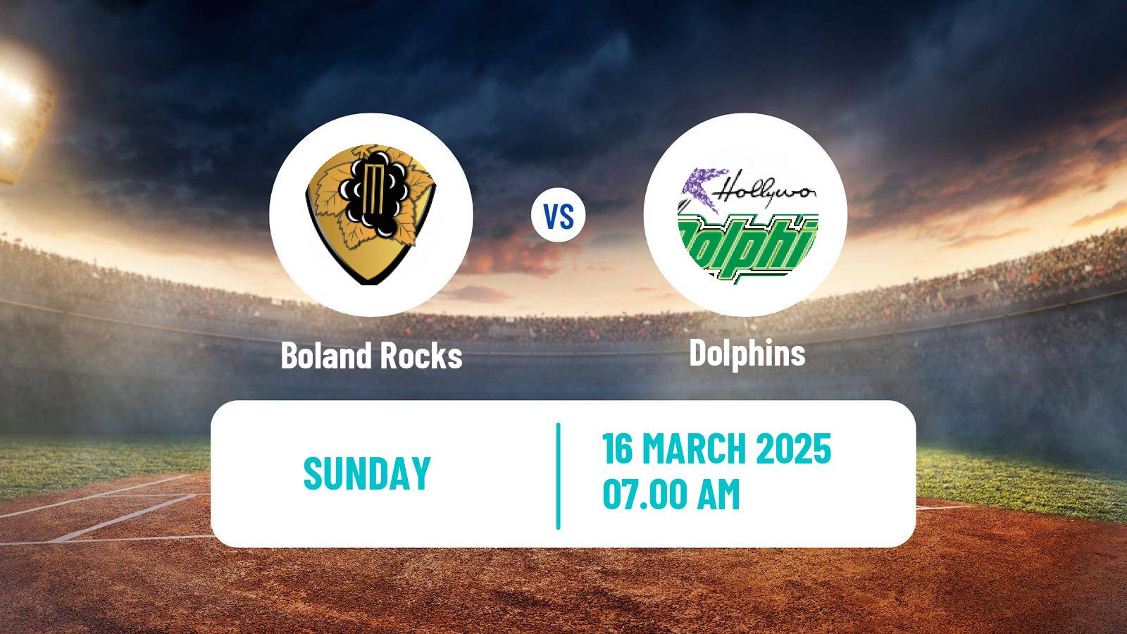 Cricket CSA Provincial One-Day Challenge Boland Rocks - Dolphins