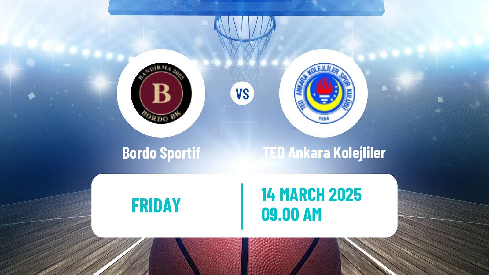 Basketball Turkish TBL Bordo Sportif - TED Ankara Kolejliler