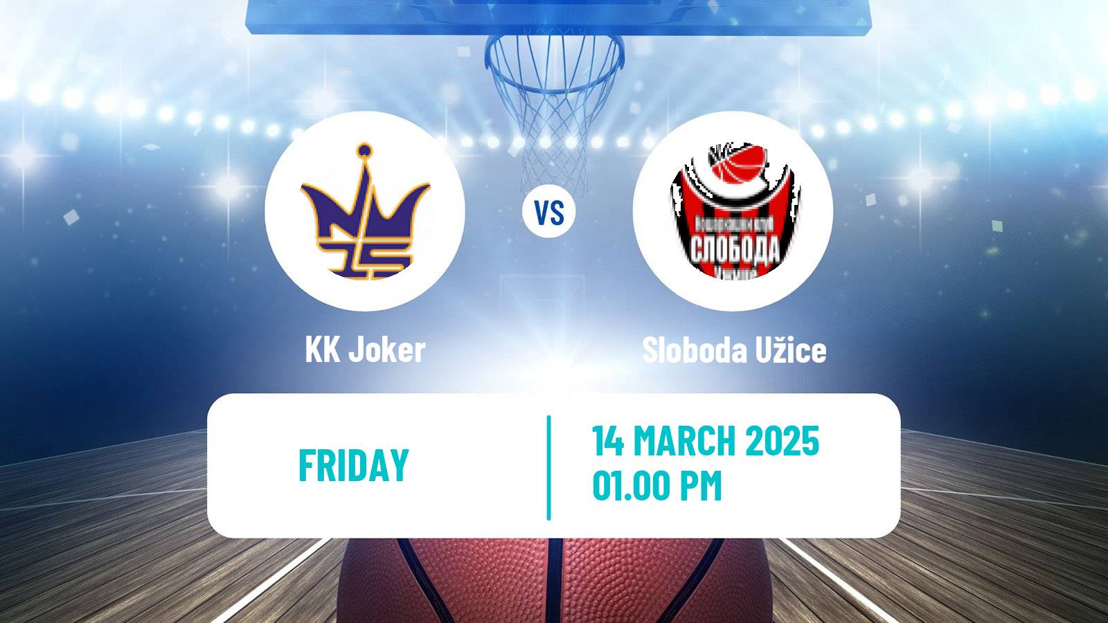 Basketball Serbian First League Basketball Joker - Sloboda Užice