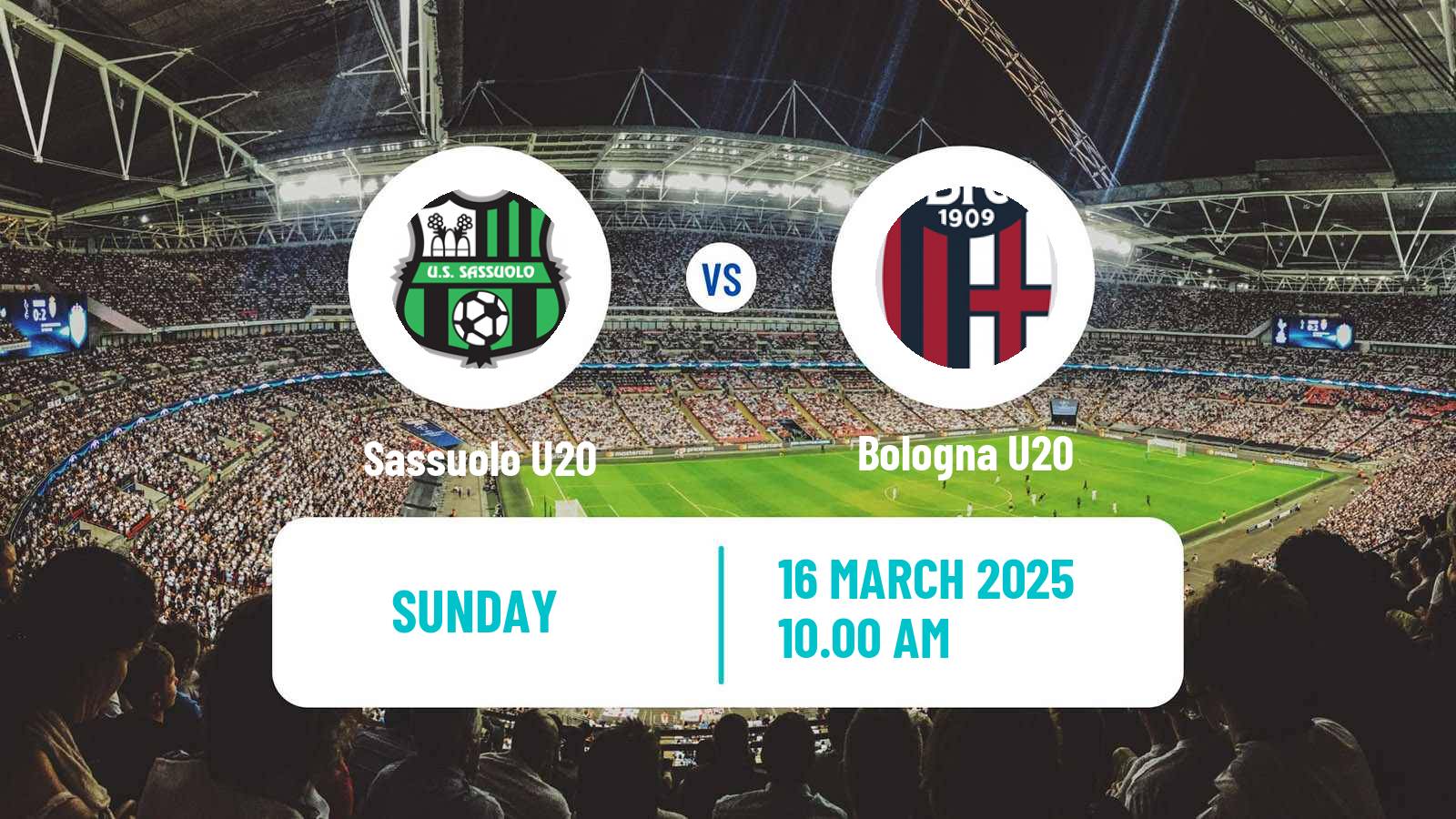 Soccer Italian Primavera 1 Sassuolo U20 - Bologna U20