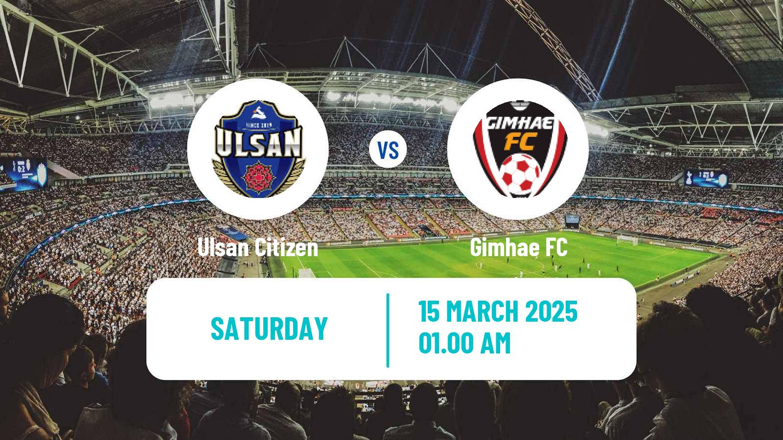Soccer South Korean K3 League Ulsan Citizen - Gimhae