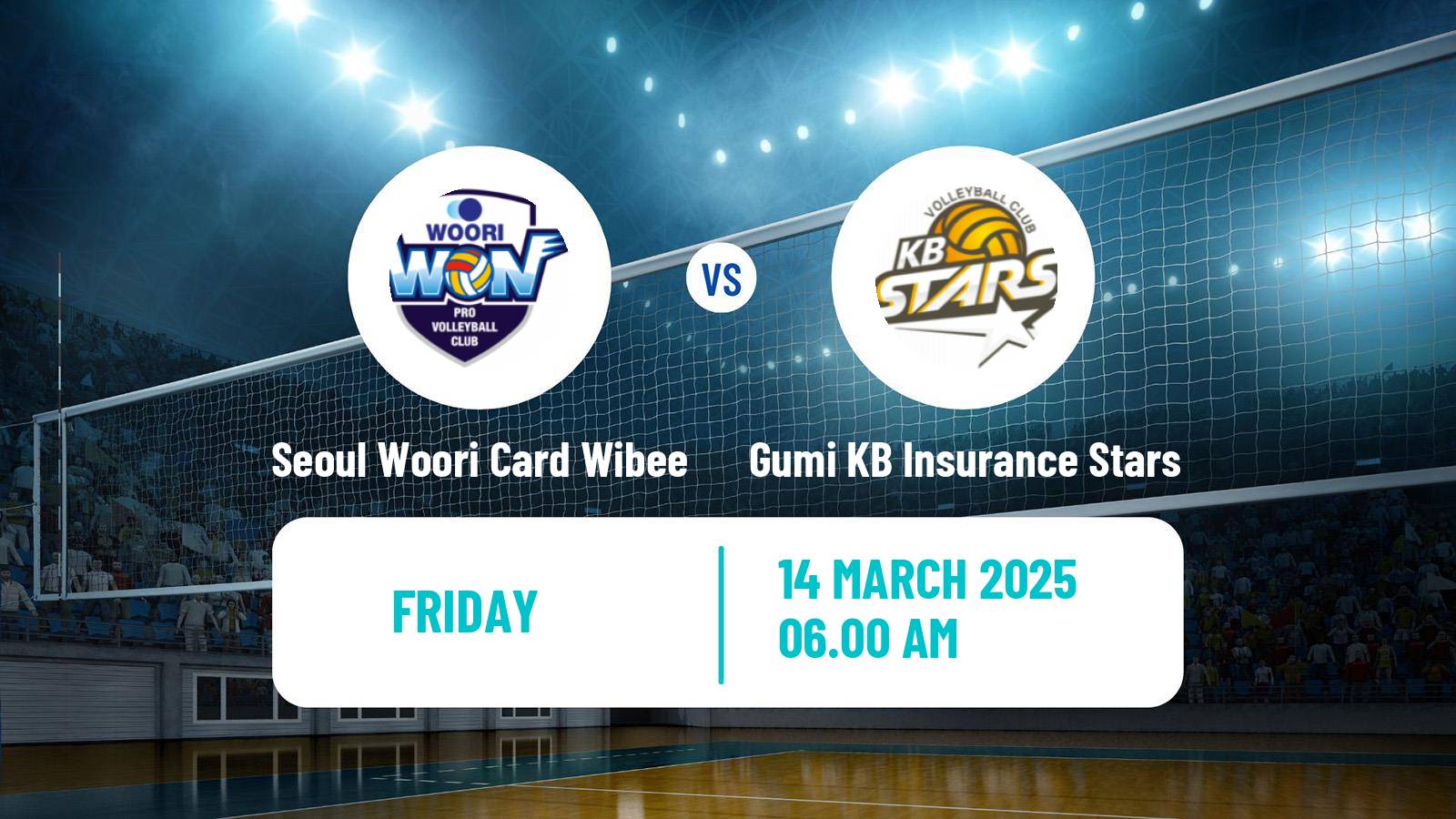 Volleyball South Korean V-League Seoul Woori Card Wibee - Gumi KB Insurance Stars