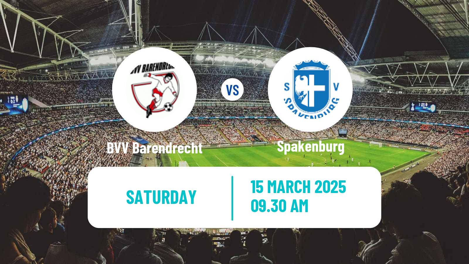 Soccer Dutch Tweede Divisie BVV Barendrecht - Spakenburg