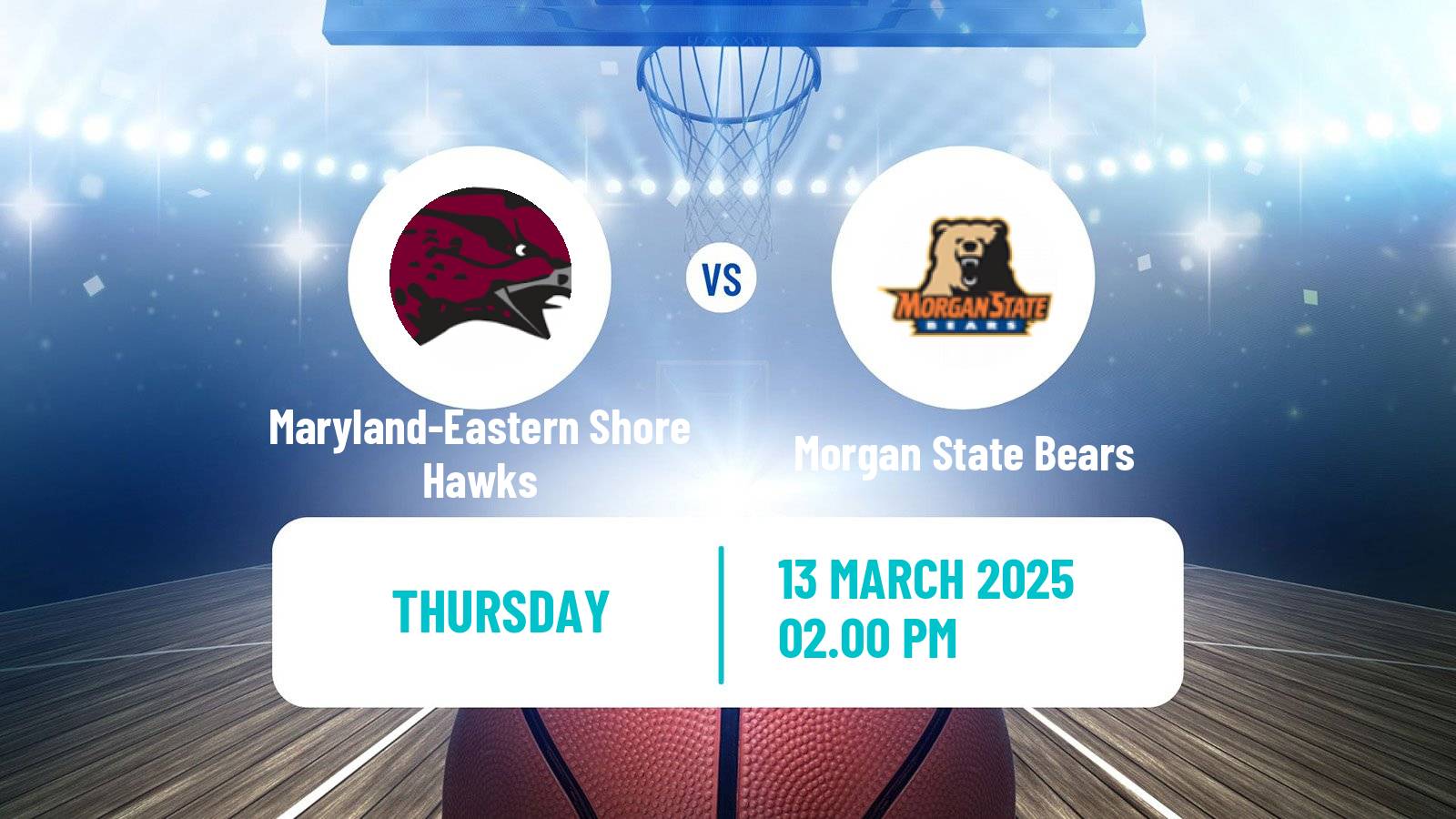 Basketball NCAA College Basketball Women Maryland-Eastern Shore Hawks - Morgan State Bears