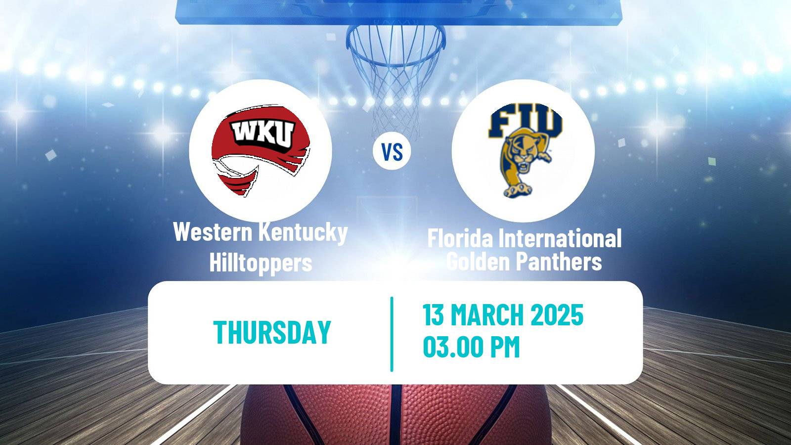 Basketball NCAA College Basketball Women Western Kentucky Hilltoppers - Florida International Golden Panthers