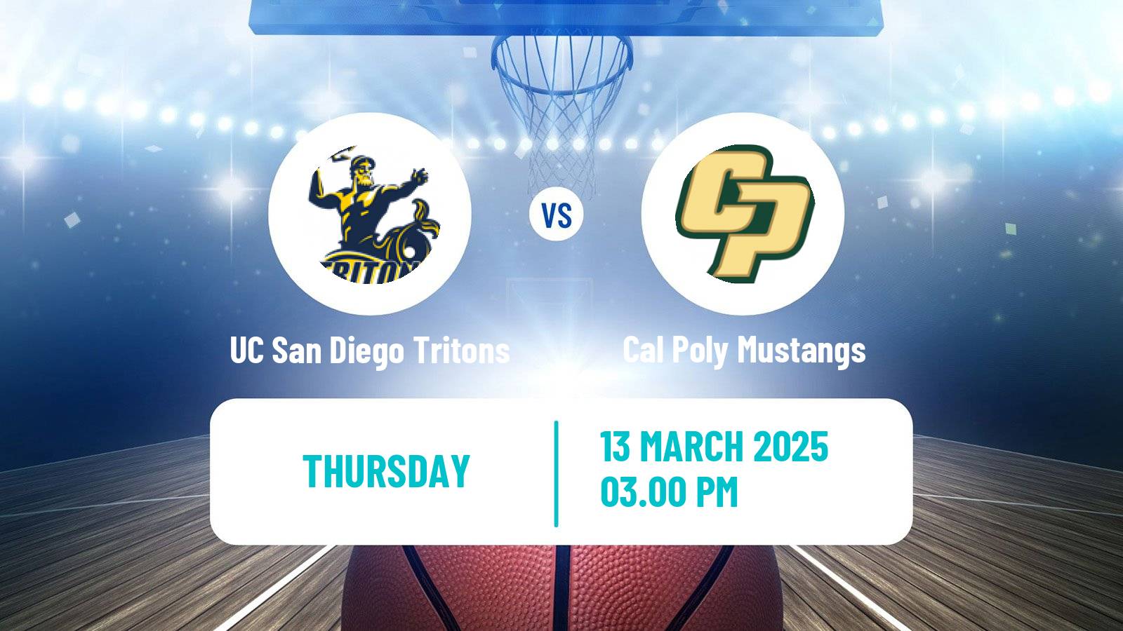 Basketball NCAA College Basketball Women UC San Diego Tritons - Cal Poly Mustangs
