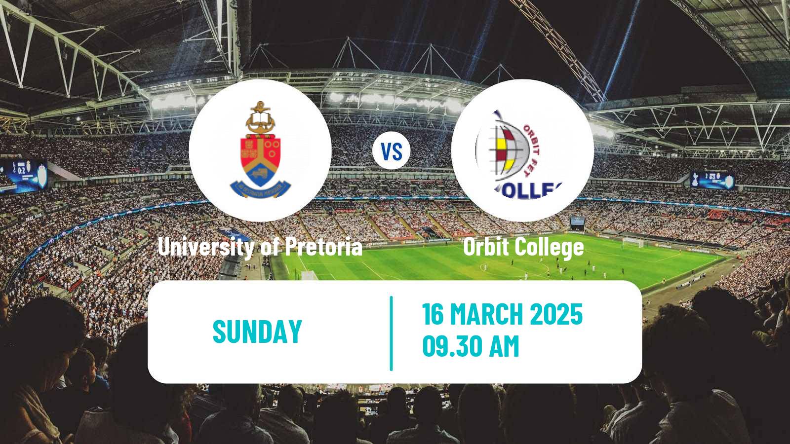 Soccer South African First Division University of Pretoria - Orbit College