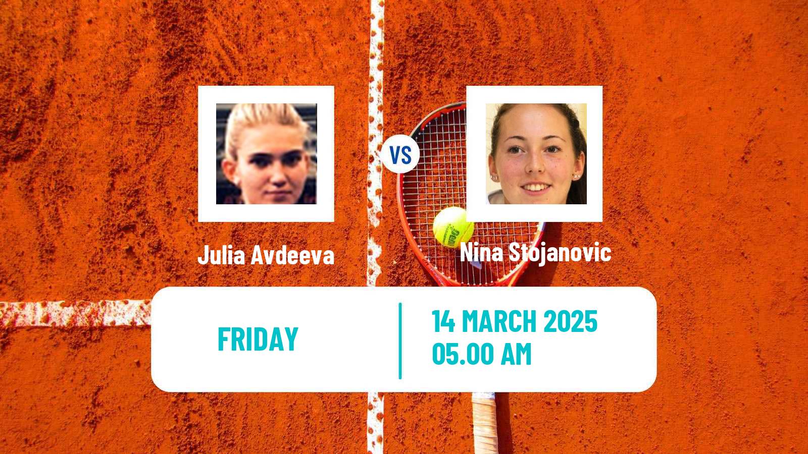Tennis ITF W75 Targu Mures Women Julia Avdeeva - Nina Stojanovic