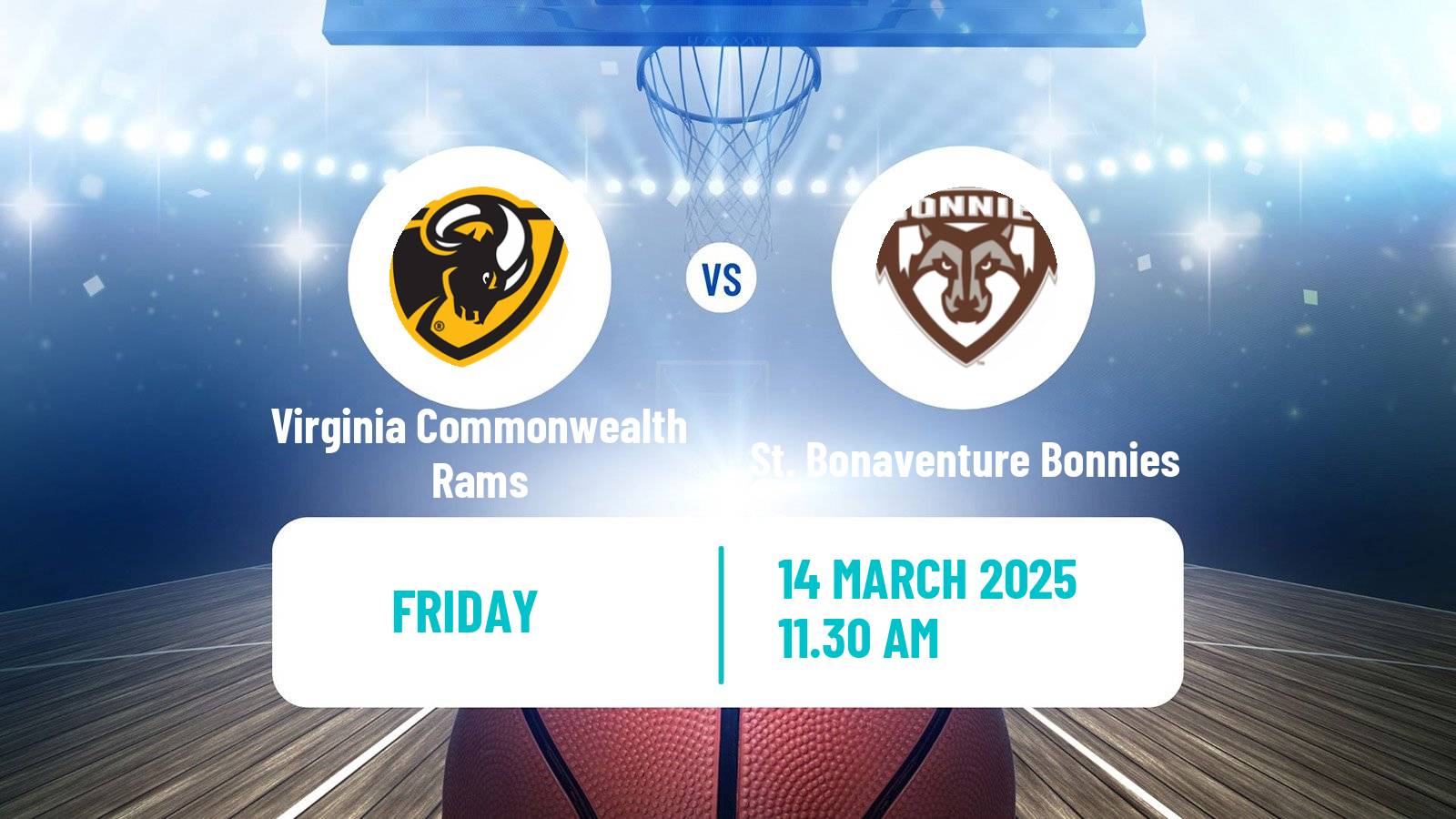 Basketball NCAA College Basketball Virginia Commonwealth Rams - St. Bonaventure Bonnies