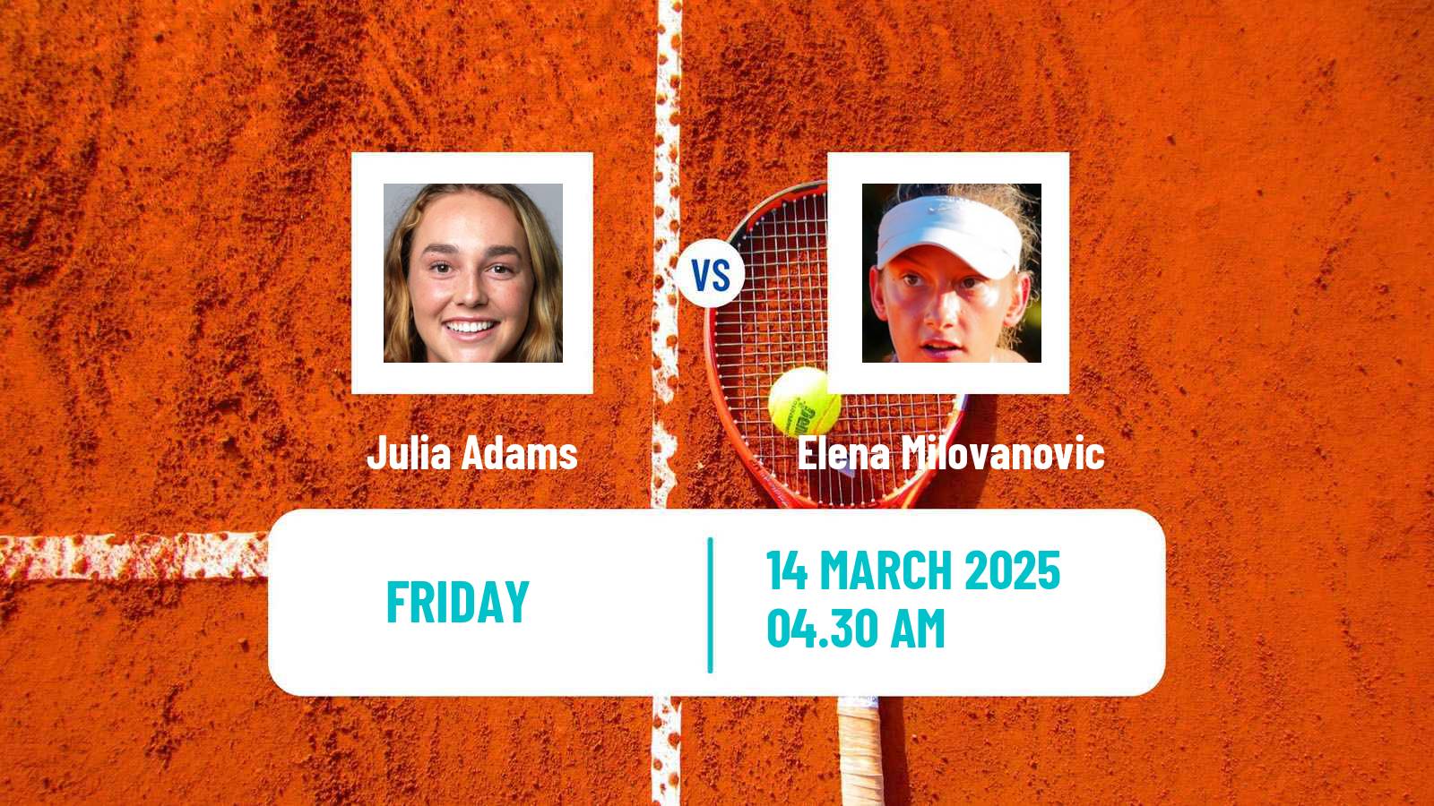 Tennis ITF W15 Monastir 10 Women Julia Adams - Elena Milovanovic