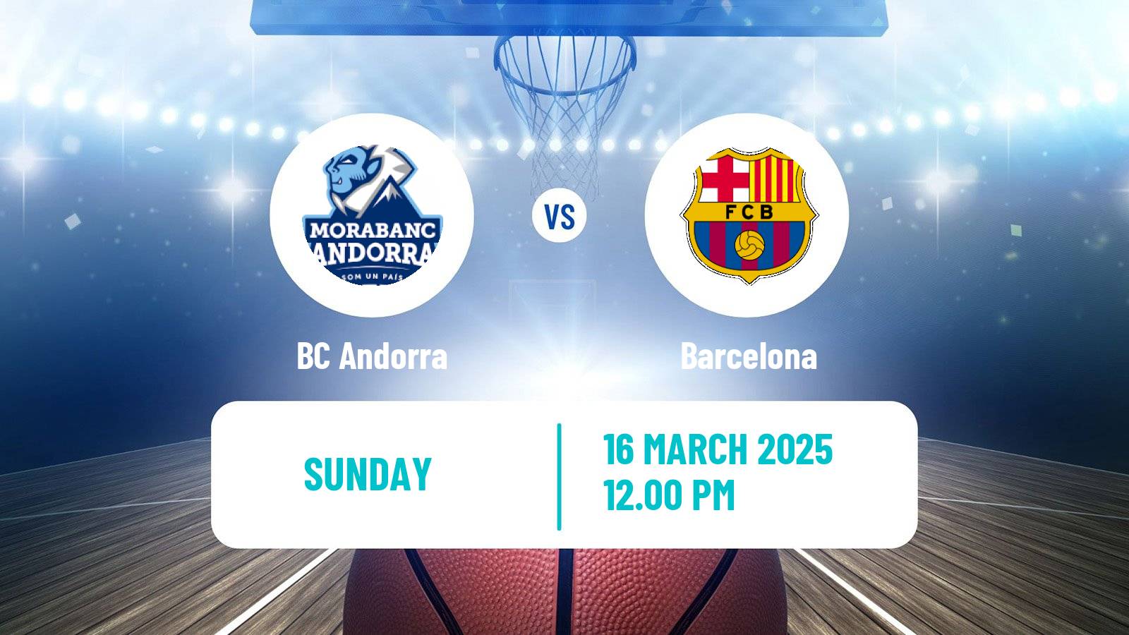 Basketball Spanish ACB League BC Andorra - Barcelona