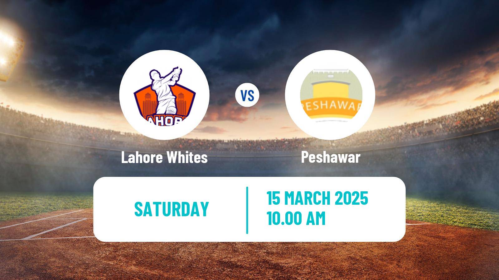 Cricket Pakistan T-20 Cup Lahore Whites - Peshawar