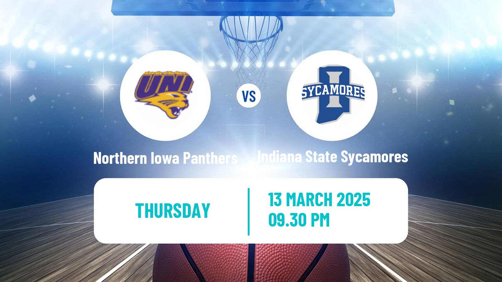 Basketball NCAA College Basketball Women Northern Iowa Panthers - Indiana State Sycamores