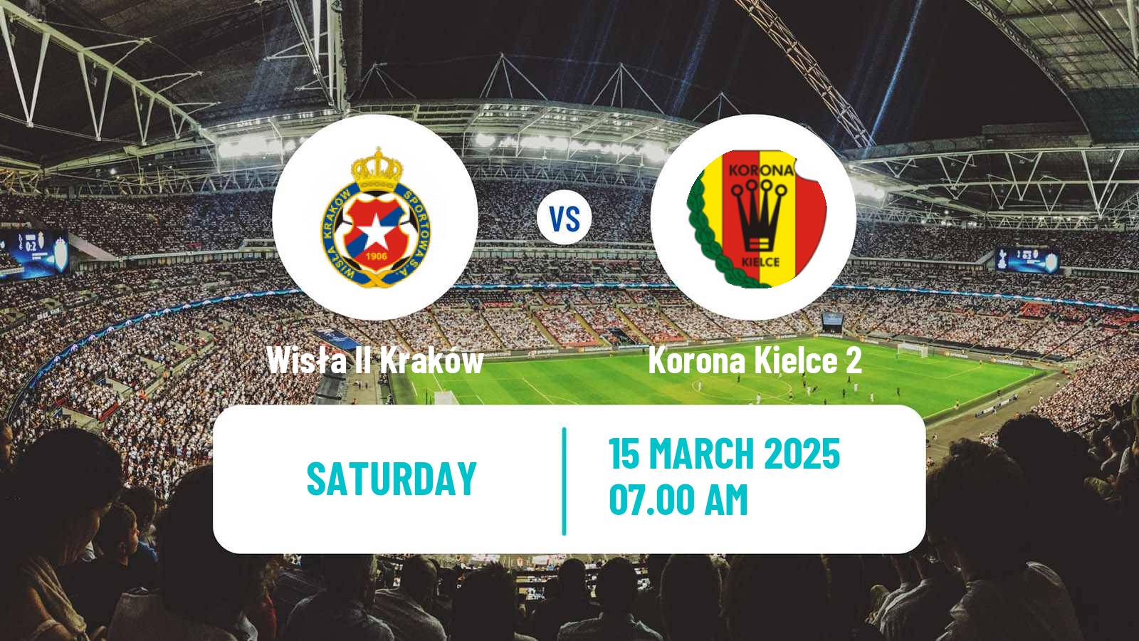 Soccer Polish Division 3 - Group IV Wisła II Kraków - Korona Kielce 2