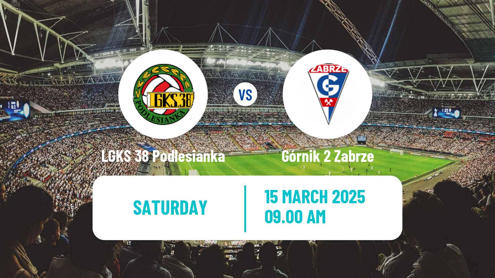Soccer Polish Division 3 - Group III LGKS 38 Podlesianka - Górnik 2 Zabrze