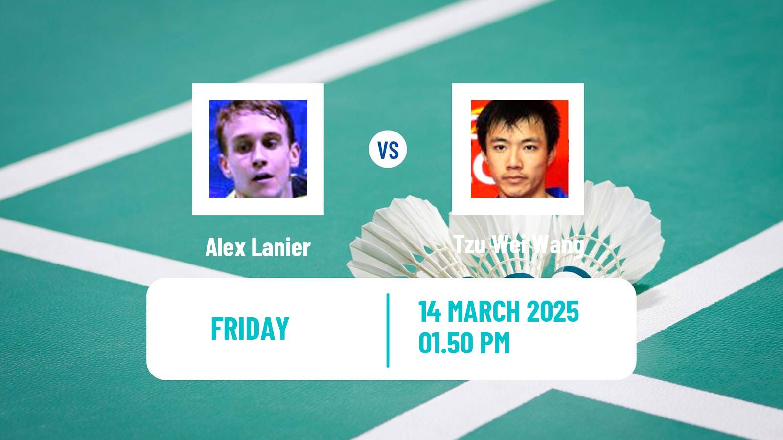 Badminton BWF World Tour All England Open Men Alex Lanier - Tzu Wei Wang