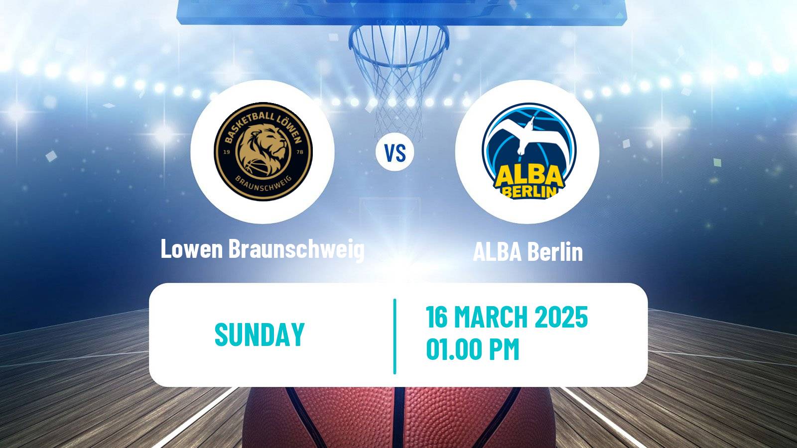 Basketball German BBL Lowen Braunschweig - ALBA Berlin