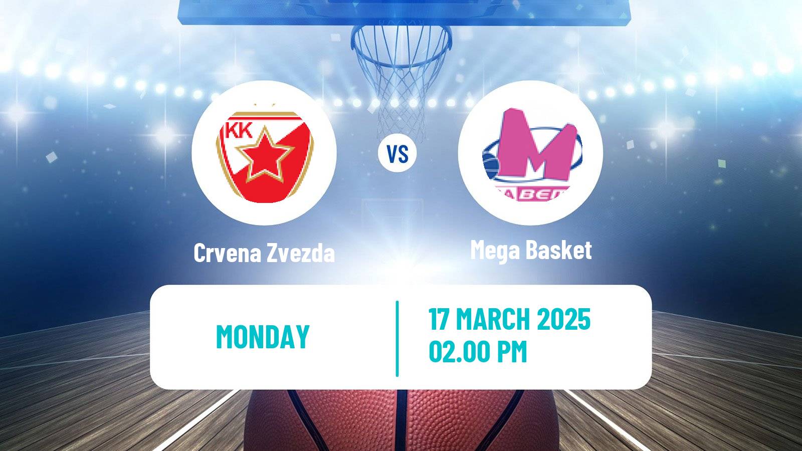 Basketball Adriatic League Crvena Zvezda - Mega Basket
