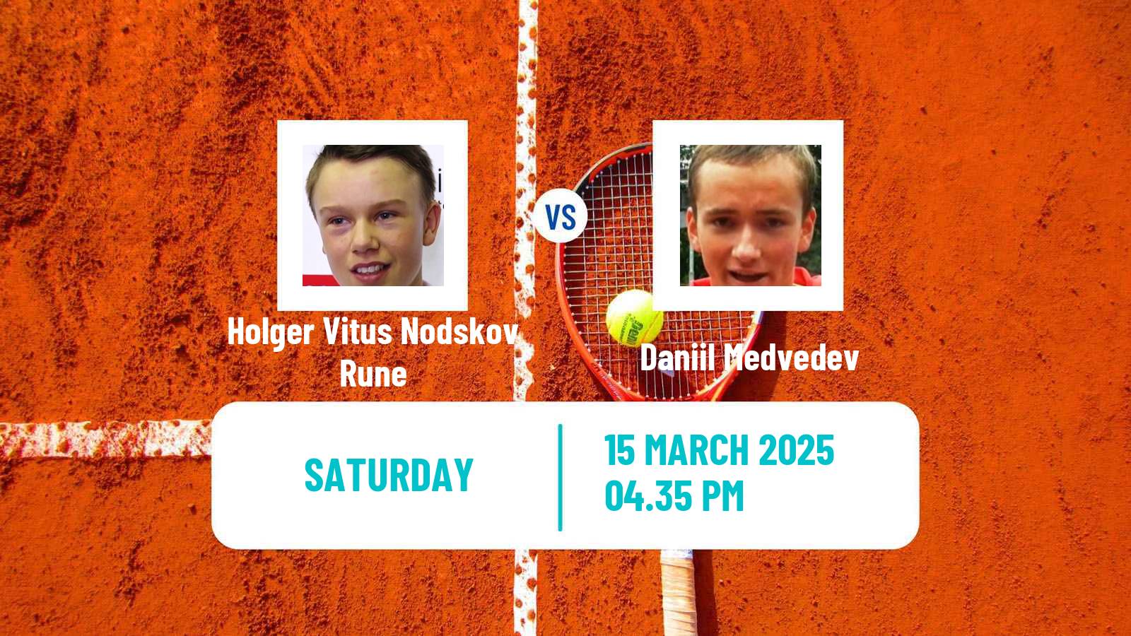 Tennis ATP Indian Wells Holger Vitus Nodskov Rune - Daniil Medvedev