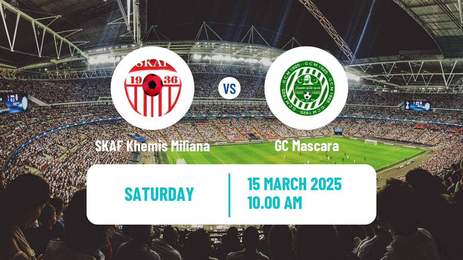 Soccer Algerian Ligue 2 SKAF Khemis Miliana - GC Mascara